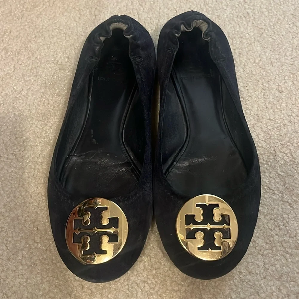 Tory Burch navy flats